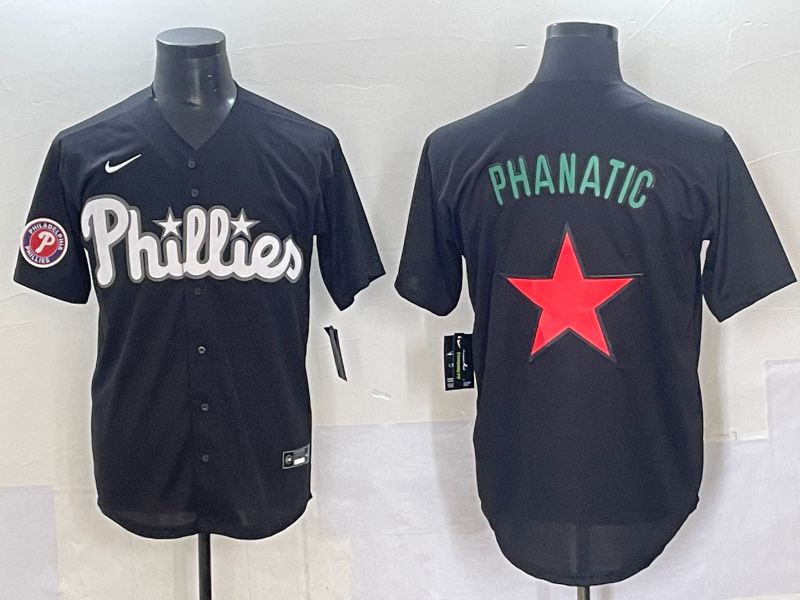 Men 2025 Philadelphia Phillies Blank Black Fashion Nike MLB Jersey style 7092->philadelphia phillies->MLB Jersey